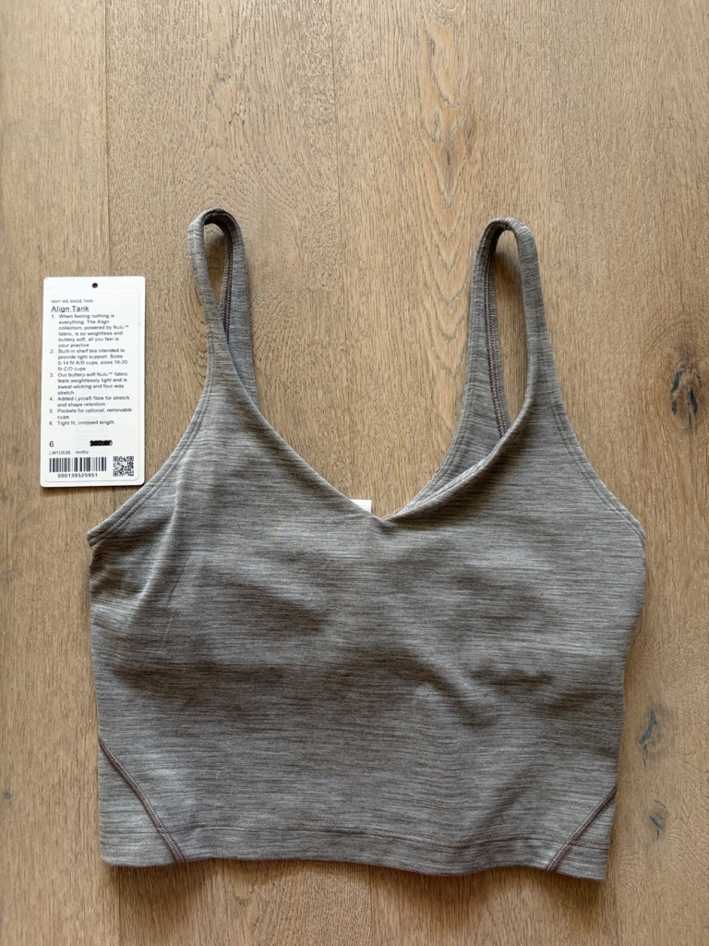 EUC align tank heathered rover size 6 lululemon
